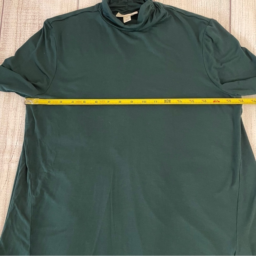 STYLE & Co. Women’s Mock Neck Turtleneck Long Sleeve Top Shirt Green Size PM - Picture 7 of 10